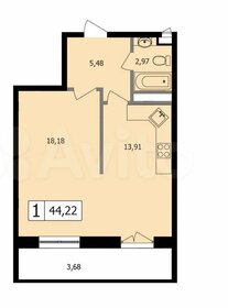 45,3 м², 1-комнатная квартира 4 500 000 ₽ - изображение 59
