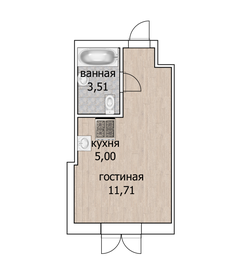 Квартира 20,2 м², студия - изображение 1