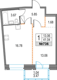 40,9 м², 1-комнатная квартира 10 532 796 ₽ - изображение 66