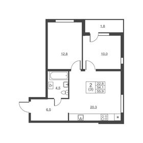 59 м², 2-комнатная квартира 7 250 000 ₽ - изображение 39