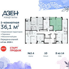 Квартира 36,1 м², 1-комнатная - изображение 4