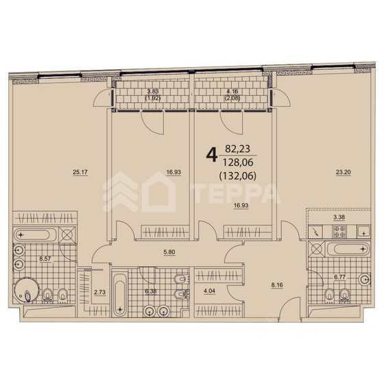 132 м², 4-комнатная квартира 55 000 000 ₽ - изображение 1