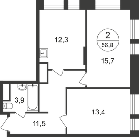 50,6 м², 2-комнатная квартира 15 290 000 ₽ - изображение 108