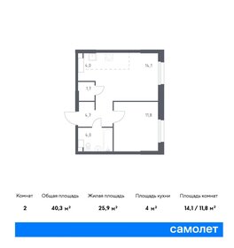 Квартира 40,3 м², 1-комнатная - изображение 1