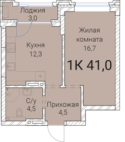 40,7 м², 1-комнатная квартира 7 702 800 ₽ - изображение 33