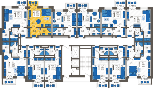 30 м², квартира-студия 11 000 000 ₽ - изображение 131