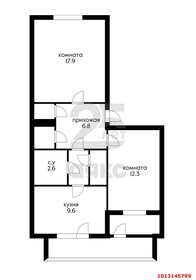 Квартира 62 м², 2-комнатная - изображение 5