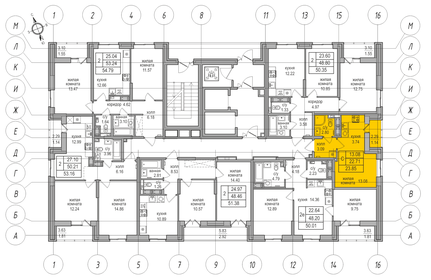 19,9 м², квартира-студия 5 200 000 ₽ - изображение 60