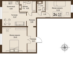 65 м², 3-комнатная квартира 6 338 475 ₽ - изображение 9