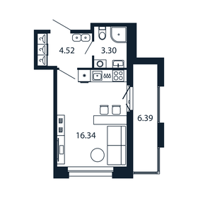 Квартира 26,1 м², студия - изображение 1