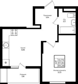 40,4 м², 1-комнатная квартира 5 698 832 ₽ - изображение 36