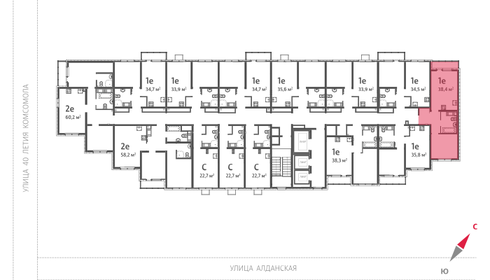 37,8 м², 1-комнатная квартира 5 693 587 ₽ - изображение 11