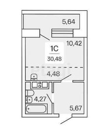 Квартира 30,5 м², 1-комнатная - изображение 2