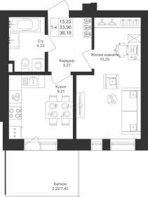 36,2 м², 1-комнатная квартира 6 874 200 ₽ - изображение 69