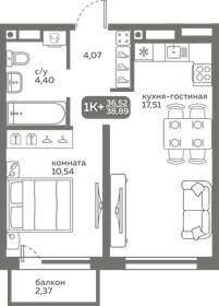 37,8 м², 1-комнатная квартира 5 300 000 ₽ - изображение 14