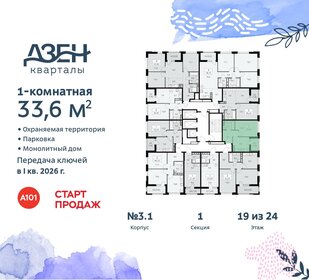 34,6 м², 1-комнатная квартира 10 000 000 ₽ - изображение 84