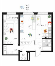 73,3 м², 3-комнатная квартира 7 850 430 ₽ - изображение 86