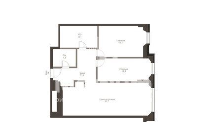 Квартира 83,7 м², 3-комнатные - изображение 2