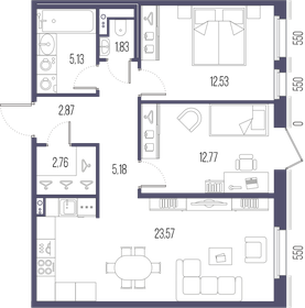 65,3 м², 2-комнатная квартира 22 842 404 ₽ - изображение 69