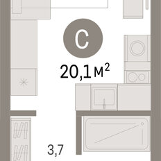 Квартира 20,1 м², студия - изображение 3