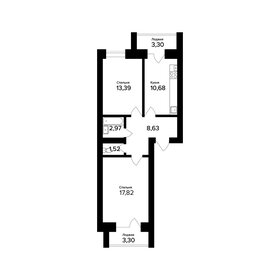 Квартира 58,3 м², 2-комнатная - изображение 1