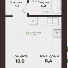 Квартира 26 м², студия - изображение 1