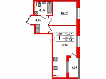 37,1 м², 1-комнатная квартира 6 700 154 ₽ - изображение 62