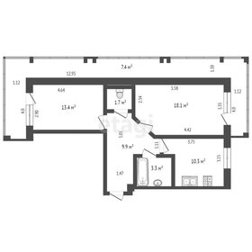 Квартира 56,7 м², 2-комнатная - изображение 2