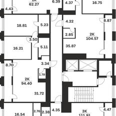 Квартира 104,6 м², 2-комнатная - изображение 3