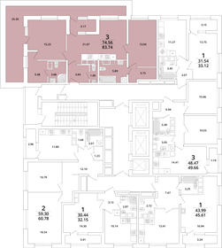 90,1 м², 3-комнатная квартира 23 023 200 ₽ - изображение 22