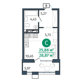 34 м², 1-комнатная квартира 4 700 000 ₽ - изображение 85