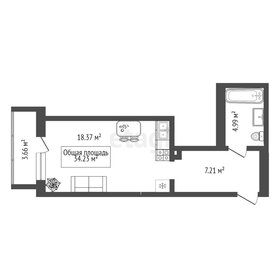 Квартира 35 м², студия - изображение 1