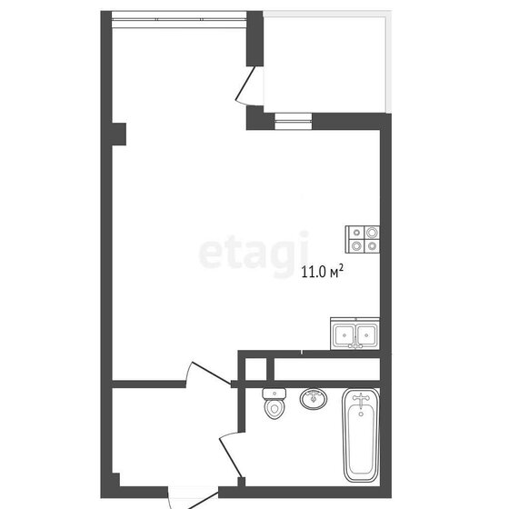 31,8 м², 1-комнатная квартира 11 000 000 ₽ - изображение 1