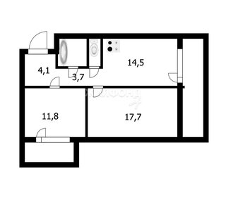 Квартира 56,7 м², 2-комнатная - изображение 1