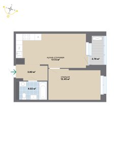 Квартира 40,8 м², 1-комнатная - изображение 2