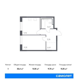 30,1 м², 1-комнатная квартира 3 699 000 ₽ - изображение 57