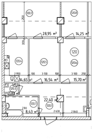 Квартира 122,2 м², 3-комнатные - изображение 1
