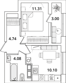 30,7 м², 1-комнатная квартира 5 400 000 ₽ - изображение 89