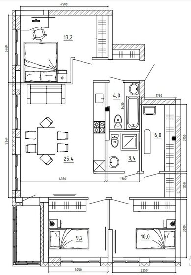 88 м², 3-комнатная квартира 10 560 000 ₽ - изображение 1