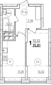 Квартира 35,8 м², 1-комнатная - изображение 1