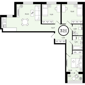 85,4 м², 3-комнатная квартира 9 116 400 ₽ - изображение 16