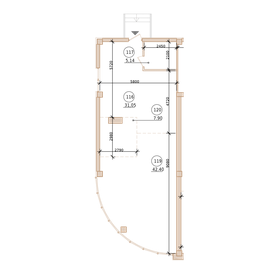 Квартира 86,5 м², студия - изображение 1