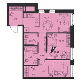 72 м², 2-комнатная квартира 9 550 000 ₽ - изображение 132