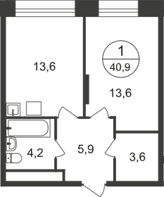 39,4 м², 1-комнатная квартира 11 100 000 ₽ - изображение 53