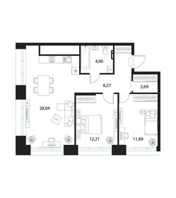 Квартира 68 м², 2-комнатная - изображение 1