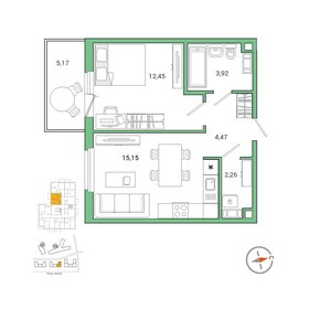 36,9 м², 1-комнатная квартира 6 999 824 ₽ - изображение 9