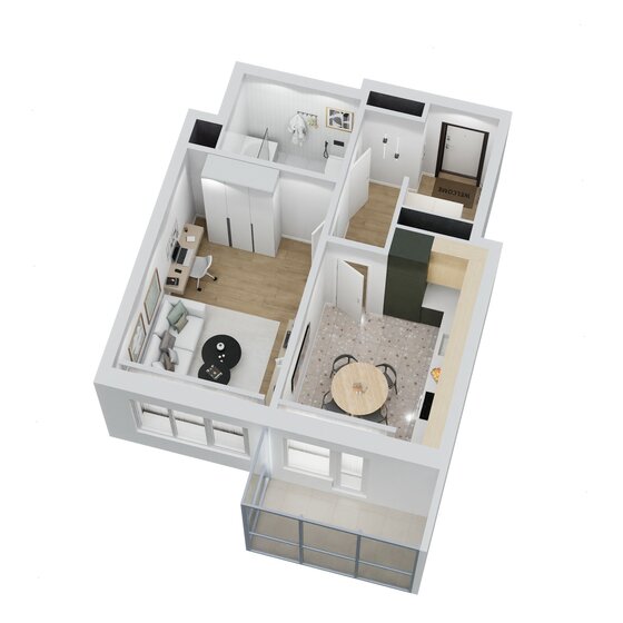 42,9 м², 1-комнатная квартира 10 009 139 ₽ - изображение 40