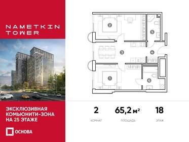 64,5 м², 2-комнатная квартира 41 215 500 ₽ - изображение 50