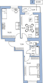 49,5 м², 2-комнатная квартира 9 000 000 ₽ - изображение 112