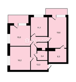 Квартира 89,2 м², 3-комнатная - изображение 1